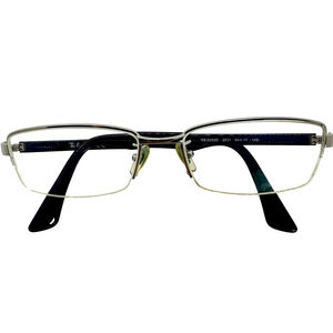 Vintage Ray Ban Unisex Frame Metal Half Rim RB6252D Navy Rectangular 54-17-145
